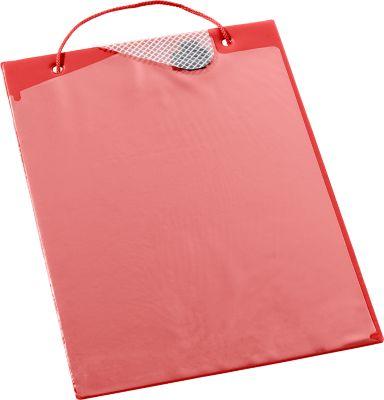 EICHNER Auftragstasche Plus, Klettverschluss und Schlüsselfach, für DIN A4 Dokumente, rot, 10 Stück