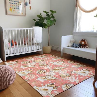 Addison Rugs Premium Washable Super Soft Coastal Seashells Mayfield Rug