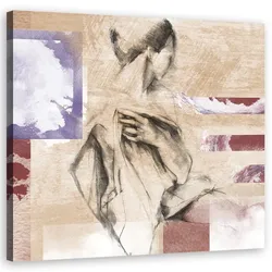 WANDBILD menschen beige