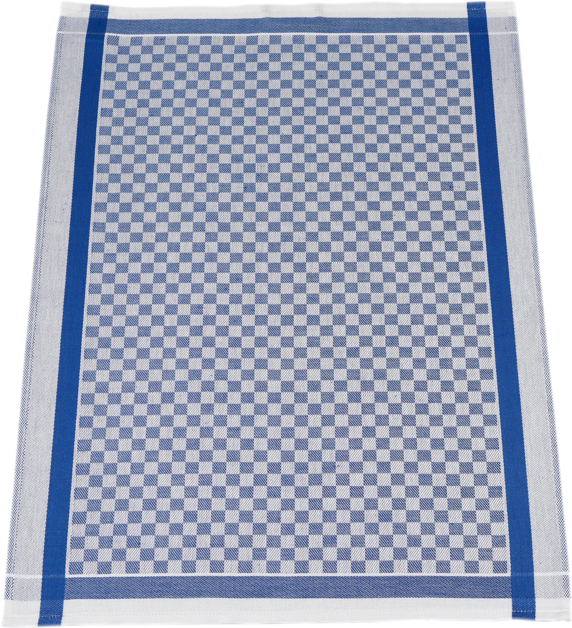 Geschirrtuch ROSS "Exclusiv", blau, B:50cm L:70cm, 50% Baumwolle, 50% Leinen, Geschirrtücher, Geschirrtuch, Karofond, 50x70 cm blau 3 Stk., 50 % Baumwolle 50 % Leinen