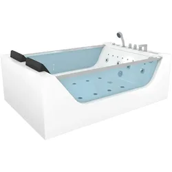 AcquaVapore Whirlpool Pool Badewanne Wanne W40-EA 180x120cm Reinigungsfunktion passive Schlauch-Reinigung