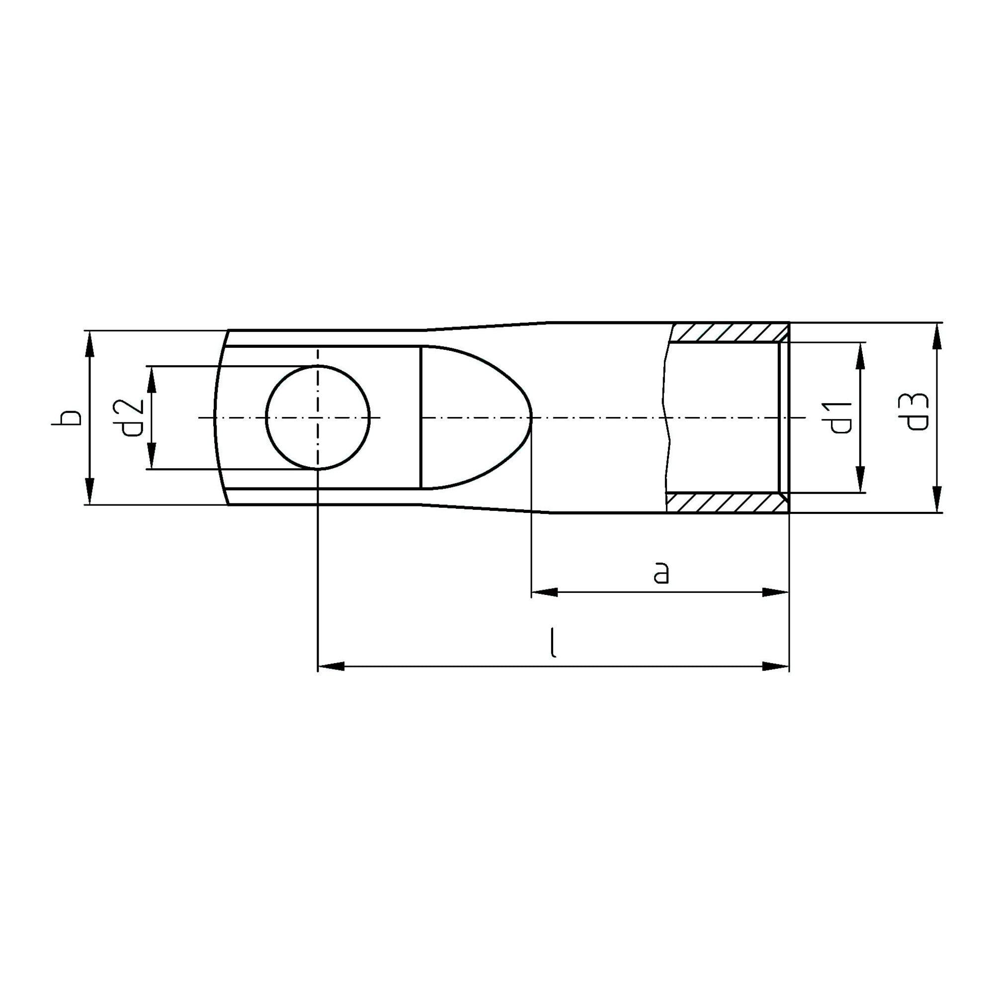 Intercable Rohrkabelschuh ICR958S 95qmm M8 verzinnt (181178)