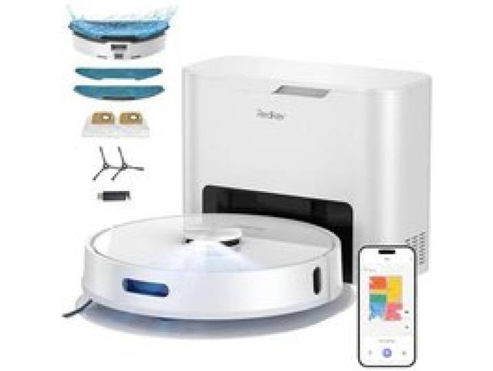 Aspirateur robot laveur - GENERIQUE - R10 - Station vidange 4L - 15000Pa - Navigation laser LDS