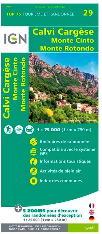 IGN  - Calvi Cargese Monte Cinto Monte Rotondo - Carte