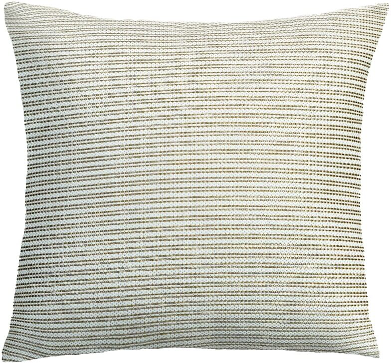 MX HOME Cojín - Blanco con rayas beige