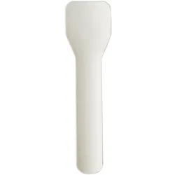 VEPATIM 100x PAPSTAR 'pure' Eislöffel Eisspatel Papier Karton FSCR 9,5 cm weiss