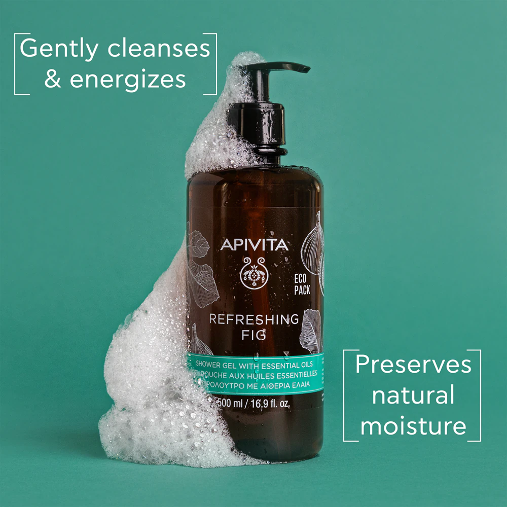 Apivita Refreshing Fig Gel de ducha con aceites esenciales 500mL