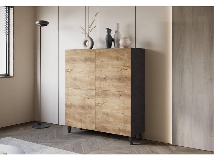 Commode DARION avec portes - finition matière/noyer