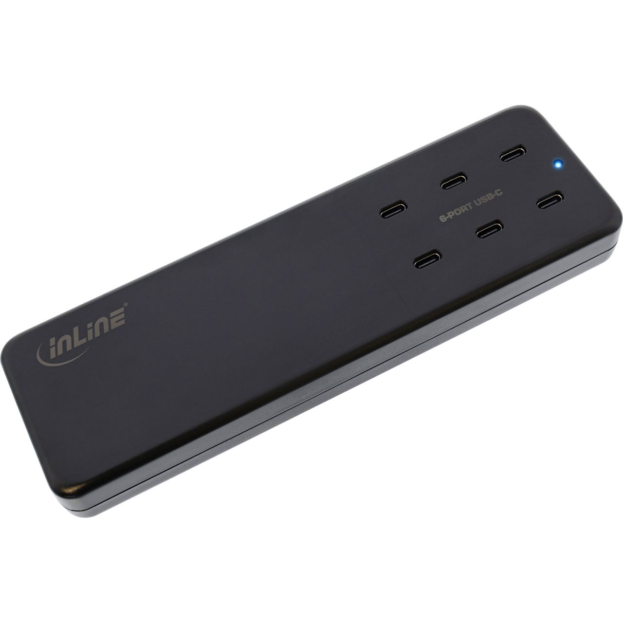 InLine Multiport Netzteil, Ladegerät, 6x USB Typ-C, PD 3.0, GaN, schwarz