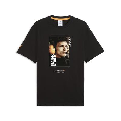 T-Shirt PUMA "McLAREN MASTERCARD F1 TEAM Norris T-Shirt Herren", Herren, Gr. XXL, schwarz, Obermaterial: 100% Baumwolle. Rippe: 30% Polyester, 70% Baumwolle, clean, relaxed fit, Rundhals, Shirts T-Shirt