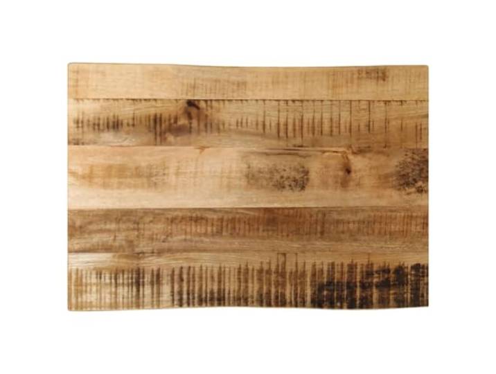 HEFZGDB Massivholz Tischplatte mit Baumkante 50x40x3,8 cm aus robustem Mango Holz rustikale Naturkante für Tischgestell Ersatzplatte Möbeloberfläche Tischplatte Massivholz rustikale