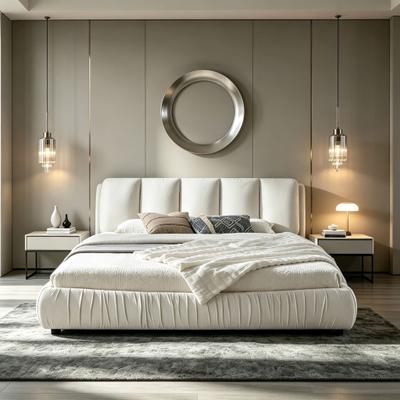 GREATPLANINC Luxurious Upholstered Platform Bed with Segmented Headboard Shiny Velvet Comfortable Sleep