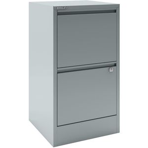 Bisley-Home Hängeregisterschrank HF2355, 1-bahnig, 2 Schübe, silber
