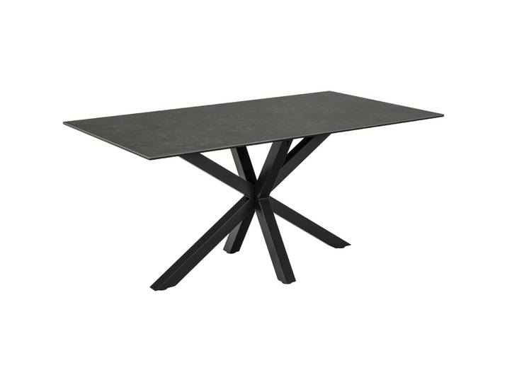 Esstisch Amiri Glas schwarz B 160 T 90 cm
