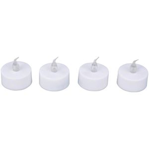 Rayher LED-Teelichter 69258102, weiß, flackernd, 4 Stück