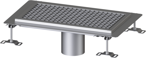 Kessel Ferrofix Kastenrinne 6030050 Edelstahl, 300x547x58mm, Auslauf senkrecht
