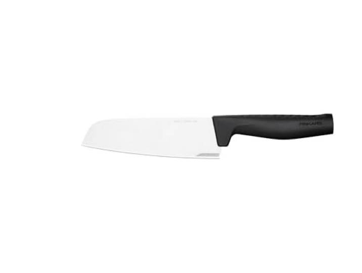 Fiskars Couteau Santoku\, Hard Edge\, Design Élégant\, Longueur totale : 29\,1 cm\, Acier Inoxydable/Plastique\, 1051761