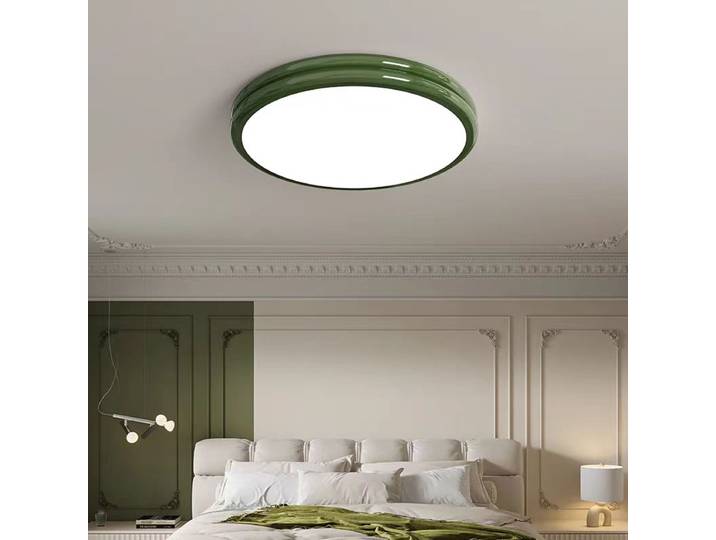 Bauhaus vert rond plafonnier coloré médiéval lampe à LED pour salon salle à manger chambre cuisine chambre d'enfants décor lampe