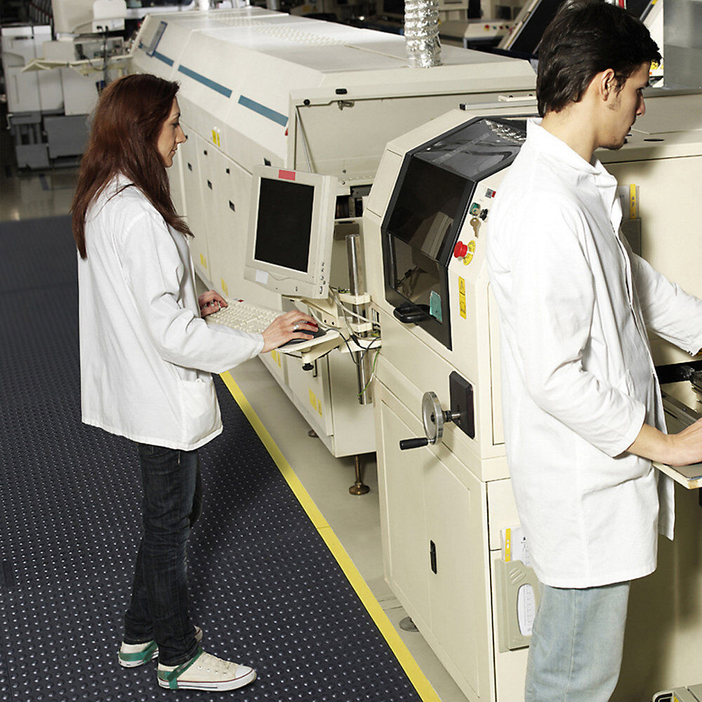 Bodenplatten-Stecksystem, Skywalker HD genoppt ESD, LxBxH 910 x 910 x 13 mm, schwarz NOTRAX