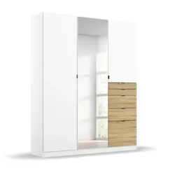 rauch ORANGE Kleiderschrank Ontario 136 x 197 cm Dekor Alpinweiß / Eiche Sonoma