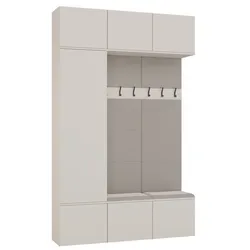 Garderobe HAGA III 1Sz2W KASCHMIR BEIGE Schrank + 2x Kleiderpaneel