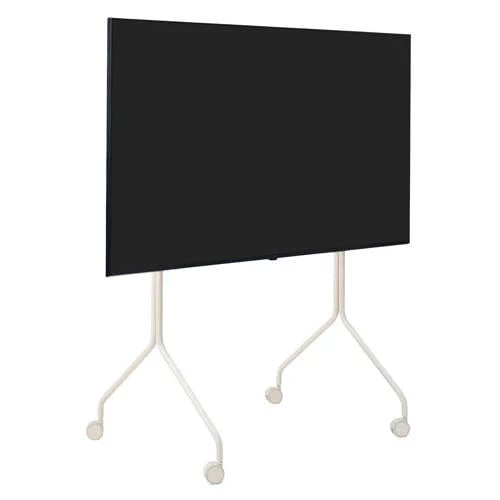 Moon Rollin' Tall modern tv-meubel met wielen wit metaal