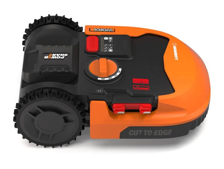 Rasenmähroboter WORX Landroid L2000, 2000 m² , orange (bunt), B:63cm H:22,5cm T:44,5cm, Rasenmähroboter, Rasenmähroboter