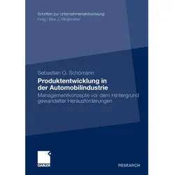 Produktentwicklung in der Automobilindustrie, Fachbücher von Sebastian O. Schömann