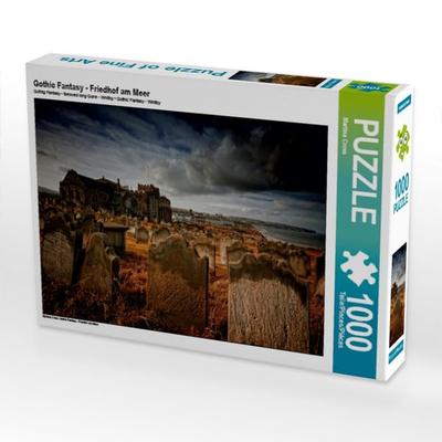 CALVENDO Puzzle Gothic Fantasy - Friedhof am Meer | 1000 Teile Lege-Größe 64x48cm Foto-Puzzle für glückliche Stunden