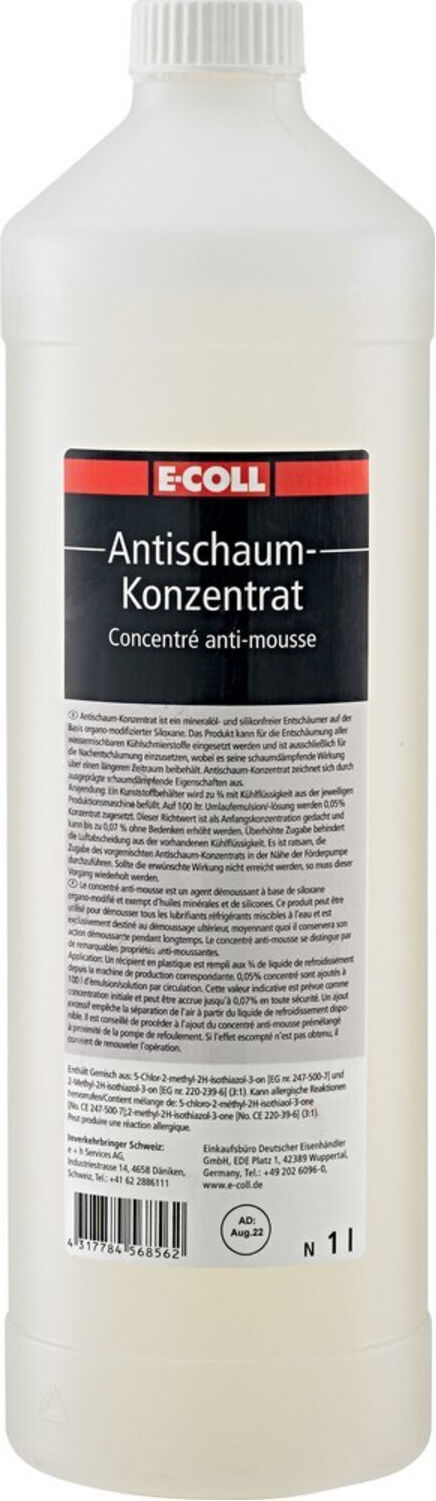 E-COLL Antischaum-Konzentrat 1L Flasche (4317784568562)