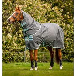 Horseware Amigo Hero Ripstop Plus 200g Turnout Decke 600D Medium Shadow/Blue Haze & Navy, Größe: 4'3