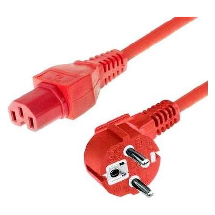 Générique CEE7 POWERCORD WITH IEC C15 RED -1.8M (1.80 m) (808363)