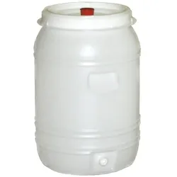 Fass Kunststoff, Plastikfass mit Deckel - 60L mit Gärspund und Zapfhahn