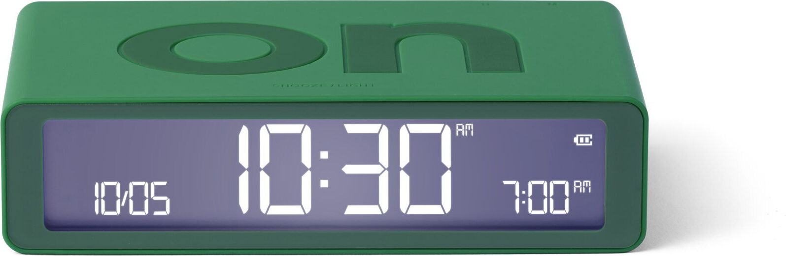 Lexon Flip Classic digitale wekker met LCD-display, groen