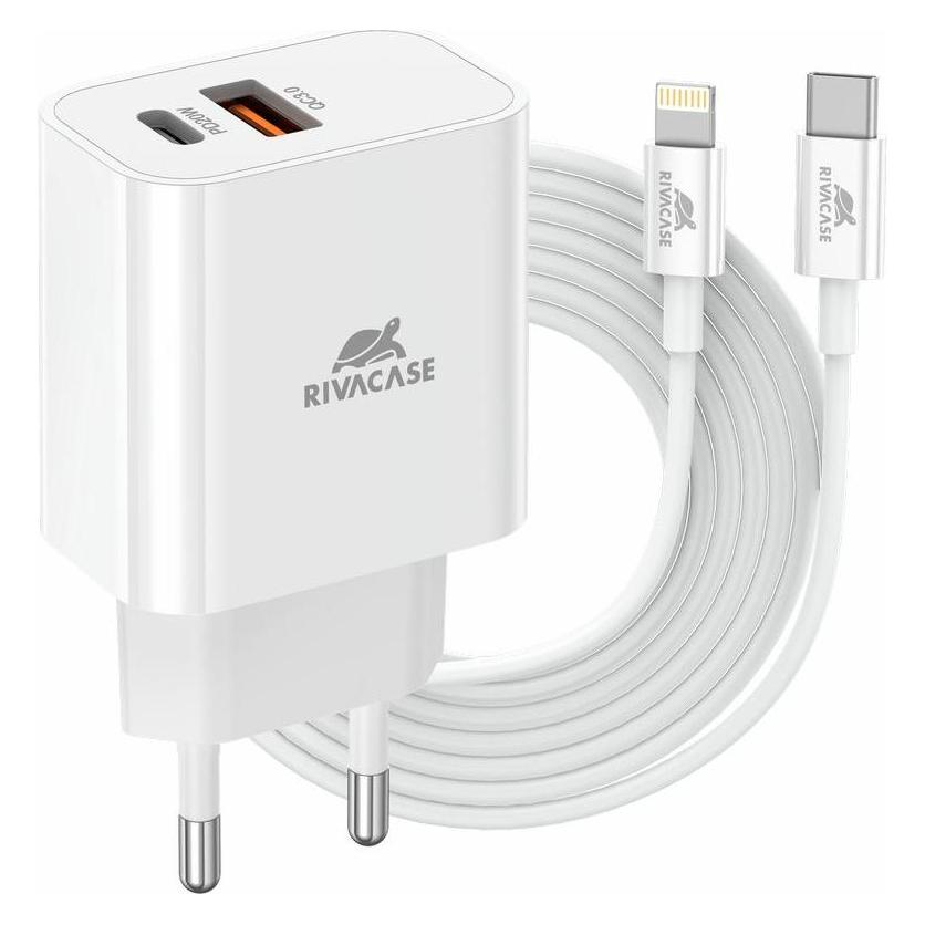 Rivacase MOBILE CHARGER WALL/WHITE PS4102 WD5 (20 W, 2 Ports) (PS4102WD5WHITE)