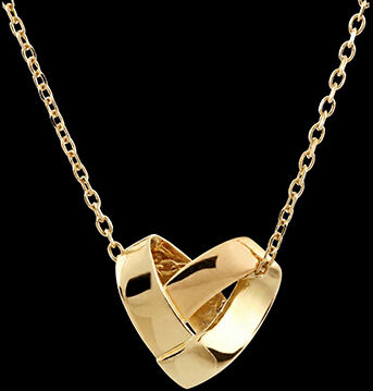 Edenly Origami Herz Halskette â€“ 375er Gelbgold (9 Karat)