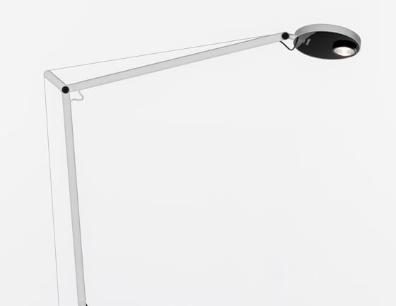 Artemide Demetra Professional Reading Stehleuchte (weiß, Touchdimmer) weiß | Touchdimmer 1739020A+1741020A