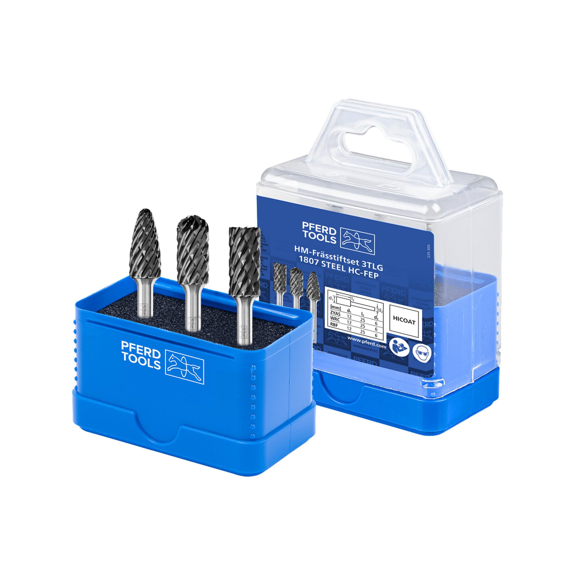 PFERD Tungsten carbide burrs 1807 STEEL 3TLG HC-FEP (21901808)