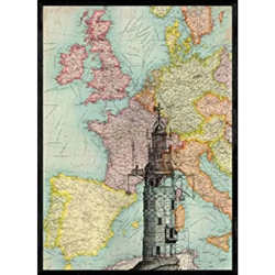 POSTER Seepferdchenkrone. A4 Schwarzer Rahmen