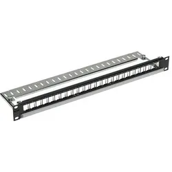 Molex PowerCAT unloaded patchpanel 24 ports Datagate PATCH PANEL 24P C6A 1U UNLOAD, Server Zubehör, Schwarz, Silber
