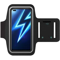 SmartFitness Realme 6 Pro Handy Sport Armband, Smartphone Sportarmband, Schwarz