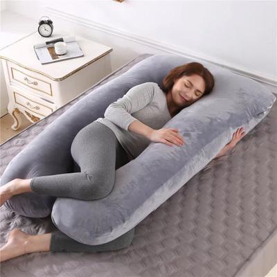 Inspired Finds Full Body Maternity Pillow For Sleeping And Nursing U Shaped Pregnancy Support Cushion With Removable Cover 2.87 Lbs Suede Gray