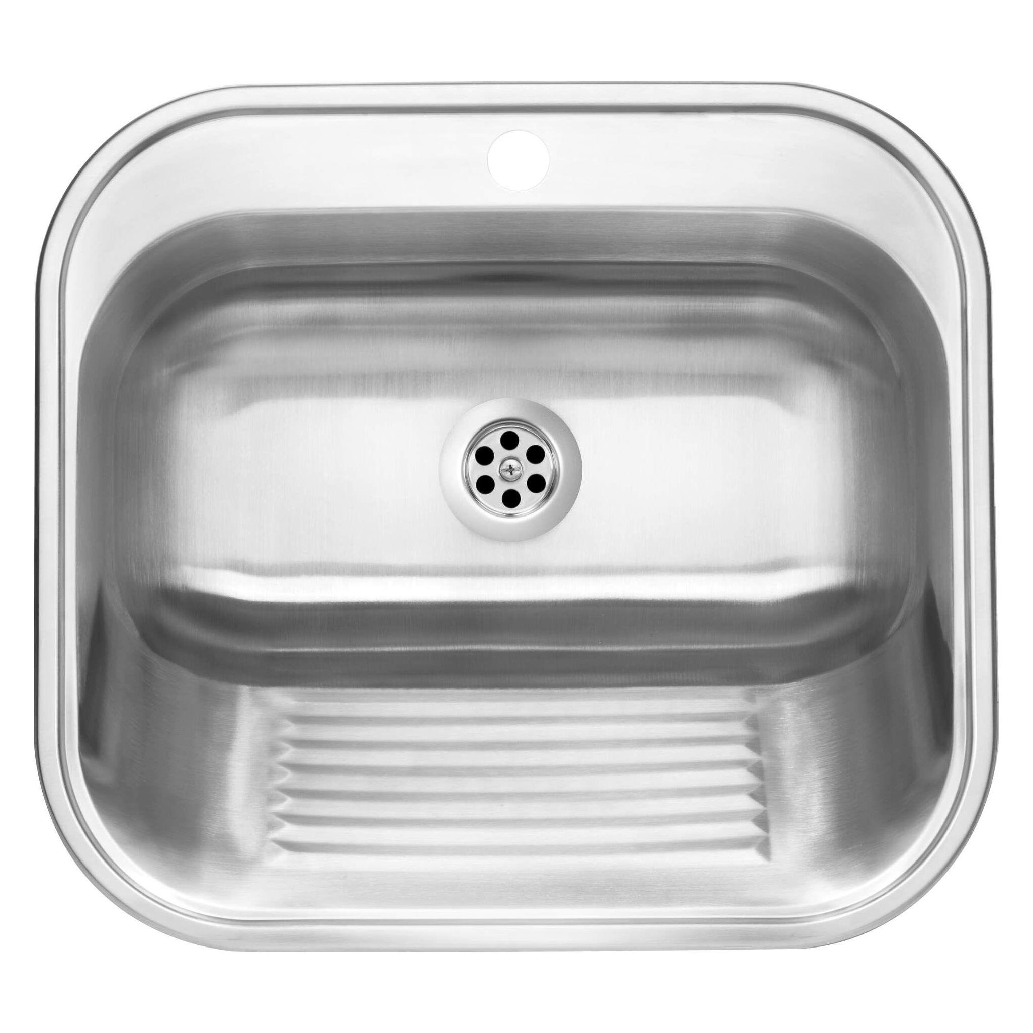 Deante 1 bowl economical sink - recessed or wall-mounted (Einbauspüle, 49.50 cm, 55 cm) (ZYK 010B)