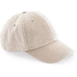 Beechfield Unisex 6-Panel Niedrigprofil Kappe 'Vintage' Klassische Cap B655 vintage stone one size