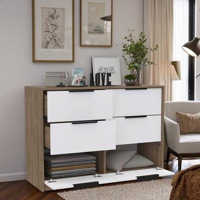 ZWYO HOSIMU "42.1"" Wide 4-Drawer Dresser with Full Extension Rails and Spacious Storage"