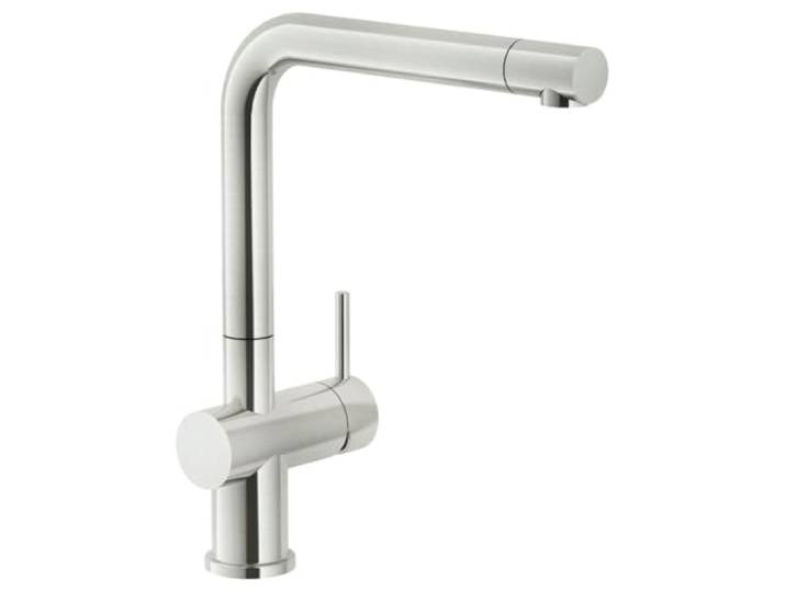 KeraDomo Armatur SILA in EDELSTAHLFINISH mit Festauslauf/Systemceram