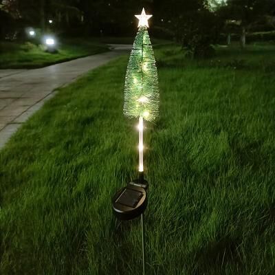 Inspired Finds Solar Christmas Tree Garden Lights Waterproof LED Lawn Decor warm