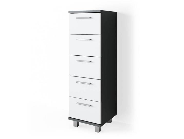 Vicco Badschrank Ilias Anthrazit 30 x 95 cm, Holzwerkstoff, Rechteckig, 30x95x30 cm, Badezimmer, Badezimmerschränke, Midischränke