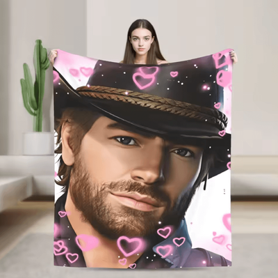 Inspire Curations Arthur Morgan Soft Flannel Throw Blanket 114jdt110 50x60in(130cmx150cm)