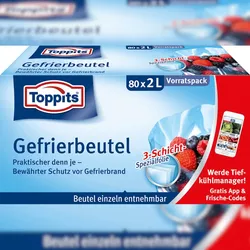 Toppits Gefrierbeutel,  2 L,  80 Stück